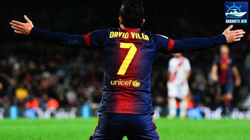 Số áo David Villa, Barca